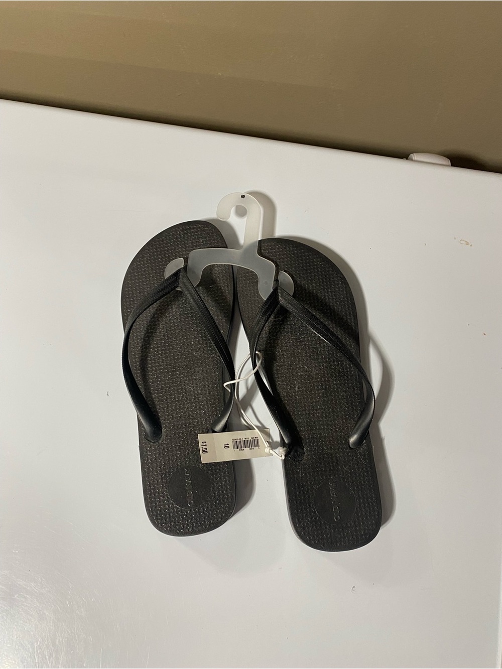 Old Navy Black Simple Flip Flop Sandals